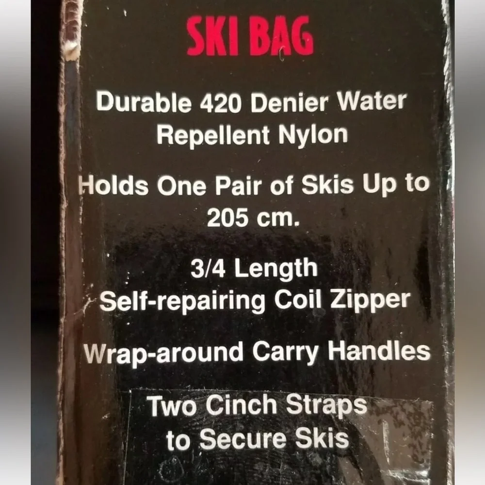 Vintage‎ Valise Ski & Boot Travel Bag Set with Lock & Ski Grabber Blue Black